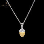Collier bicolore pomme de pin mat 5962