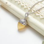 Collier bicolore pomme de pin mat 5962