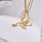 Collier d'hirondelle avec accents de perles 5970