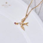 Collier d'hirondelle avec accents de perles 5970