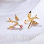 Boucles d'oreilles hirondelle en perles 5973