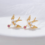 Boucles d'oreilles hirondelle en perles 5973
