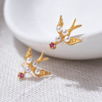 Boucles d'oreilles hirondelle en perles 5973