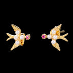 Boucles d'oreilles hirondelle en perles 5973