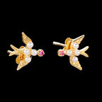 Boucles d'oreilles hirondelle en perles 5973