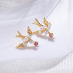 Boucles d'oreilles hirondelle en perles 5973