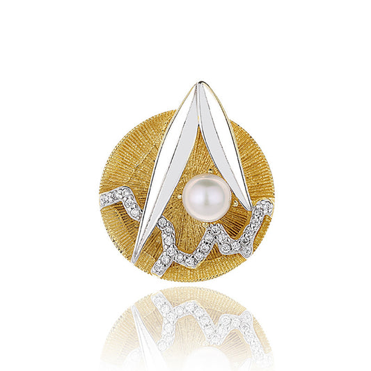 Pendentif impressionniste perle d’eau douce uniquement PN1007