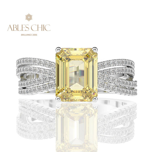 Bague en pierre précieuse citrine 5ct R0885
