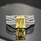 Bague en pierre précieuse citrine 5ct R0885
