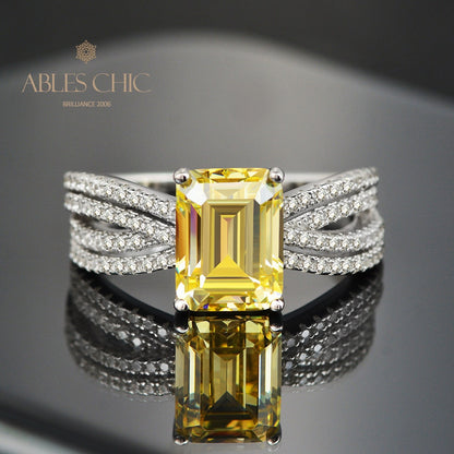 Bague en pierre précieuse citrine 5ct R0885