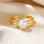 Bague barre en perles d'eau douce RN1017