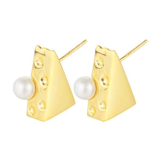 Boucles D'Oreilles Piercing Tranche De Fromage E1034