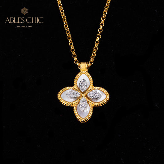 Collier Trèfle Coquillage 6167