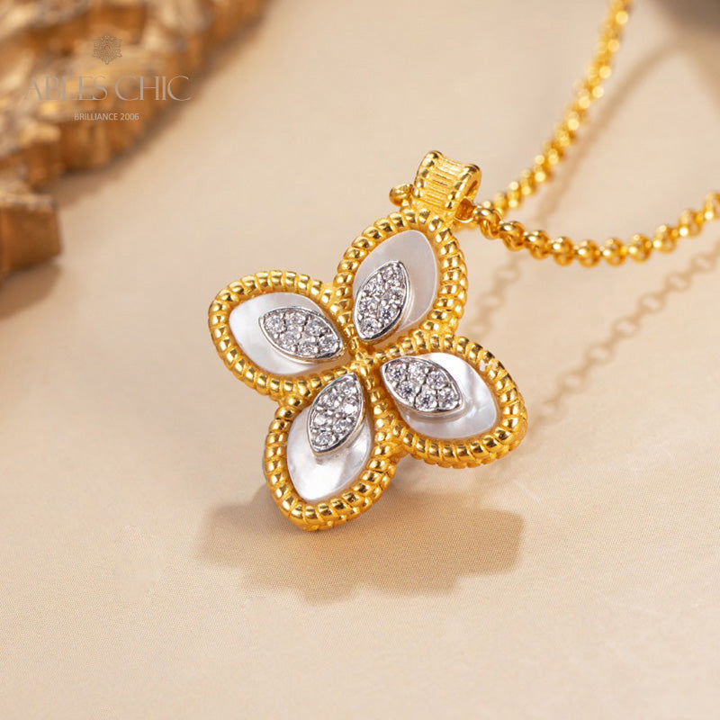 Collier Trèfle Coquillage 6167