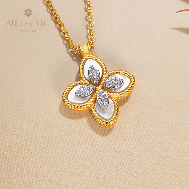 Collier Trèfle Coquillage 6167