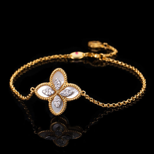 Bracelet Trèfle Coquille Agate 6168