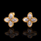 Boucles d'oreilles trèfle agate 6169