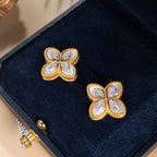 Boucles d'oreilles trèfle agate 6169