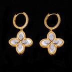 Boucles d'oreilles pendantes trèfle 6170