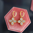 Boucles d'oreilles pendantes trèfle 6170