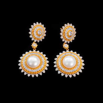 Boucles d'oreilles perles de tournesol 6174