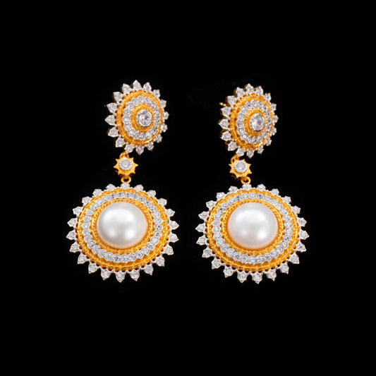 Boucles d'oreilles perles de tournesol 6174
