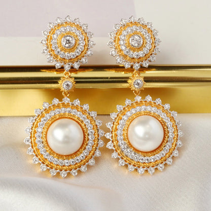 Boucles d'oreilles perles de tournesol 6174