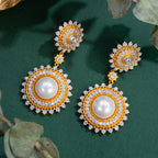 Boucles d'oreilles perles de tournesol 6174