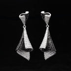 Boucles d'oreilles géométriques pavées 6181