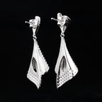 Boucles d'oreilles géométriques pavées 6181