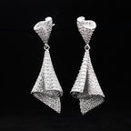 Boucles d'oreilles géométriques pavées 6181
