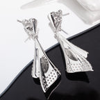 Boucles d'oreilles géométriques pavées 6181