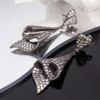 Boucles d'oreilles géométriques pavées 6181