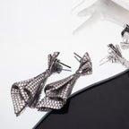 Boucles d'oreilles géométriques pavées 6181