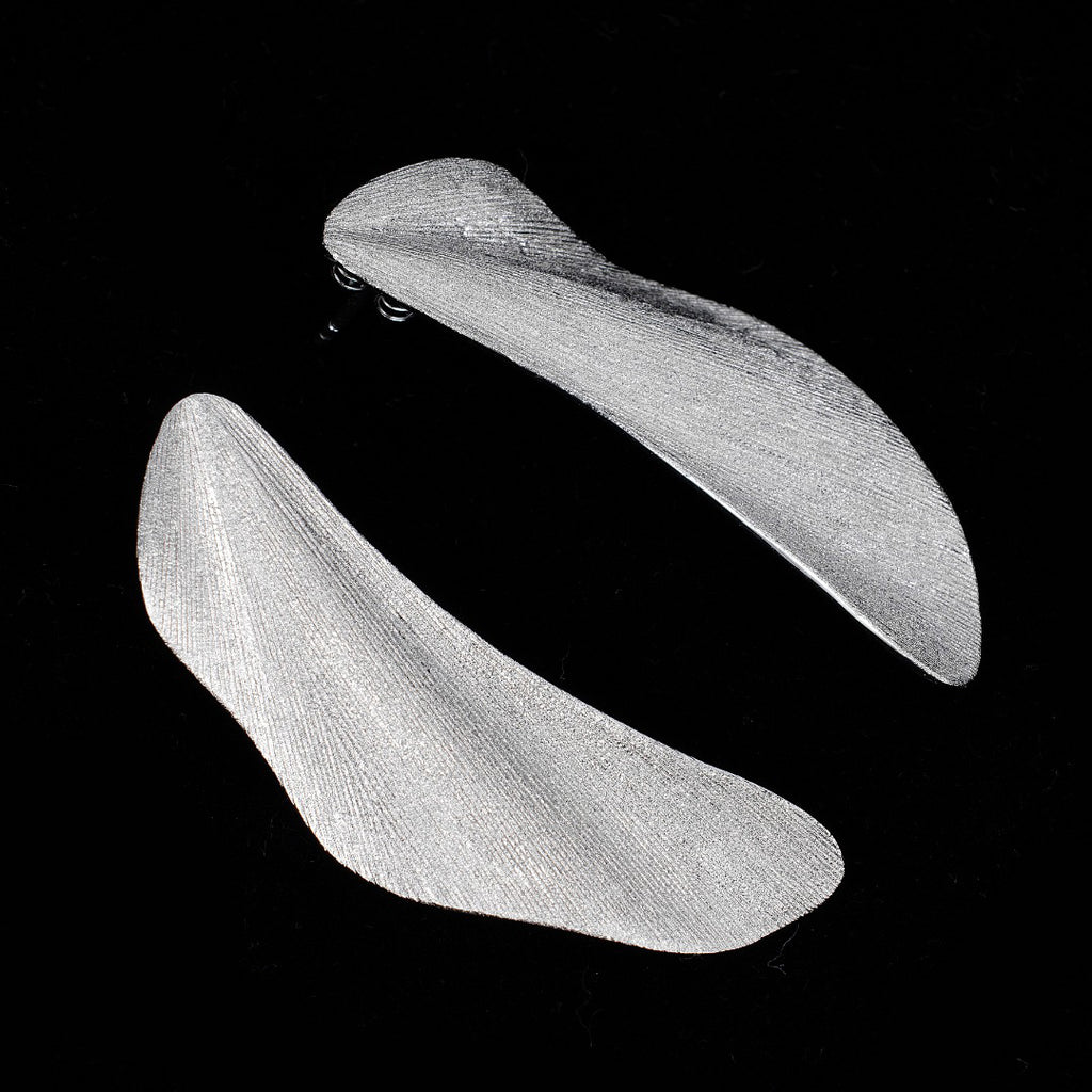 Boucles d'oreilles longues irrégulières mates 6184