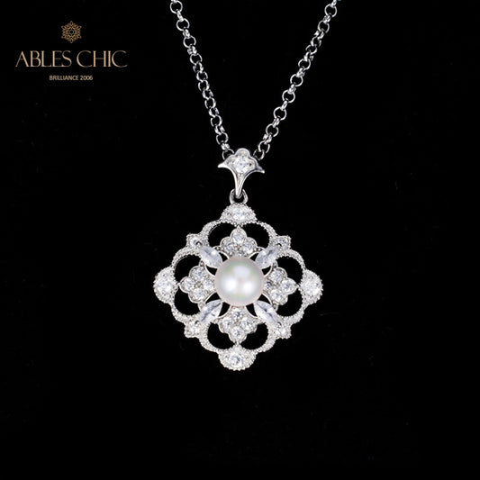 Collier trèfle de perles Akoya 6186