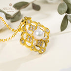 Collier trèfle de perles Akoya 6186