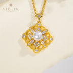 Collier trèfle de perles Akoya 6186