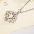 Collier trèfle de perles Akoya 6186