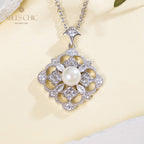 Collier trèfle de perles Akoya 6186