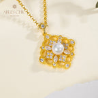 Collier trèfle de perles Akoya 6186