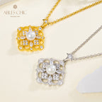 Collier trèfle de perles Akoya 6186