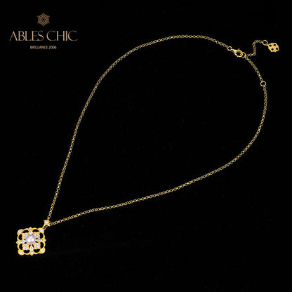 Collier trèfle de perles Akoya 6186