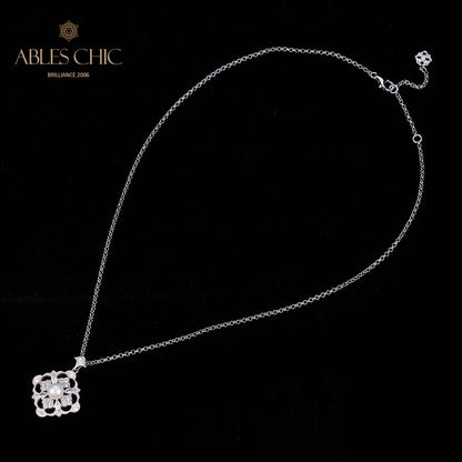 Collier trèfle de perles Akoya 6186