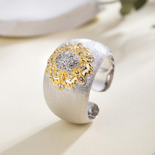 Bague Soyeuse Florale Topaze 6191