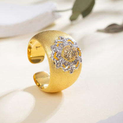 Bague Soyeuse Florale Topaze 6191