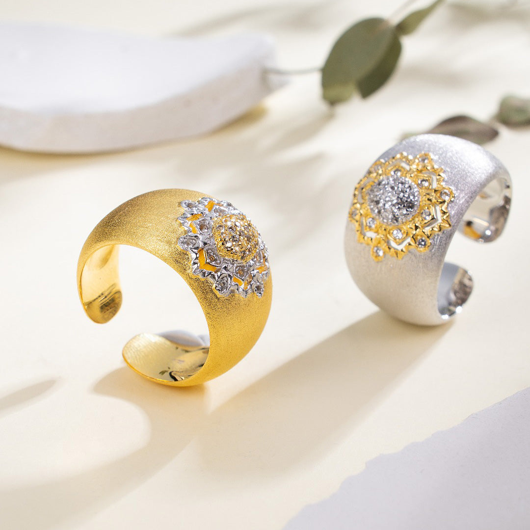 Bague Soyeuse Florale Topaze 6191
