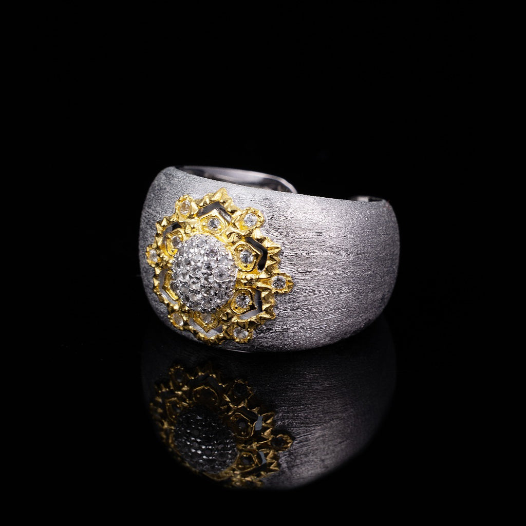 Bague Soyeuse Florale Topaze 6191