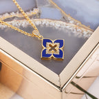 Collier Étoilé Trèfle Bleu 6204