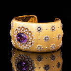 Bracelet floral en améthyste naturelle 6206